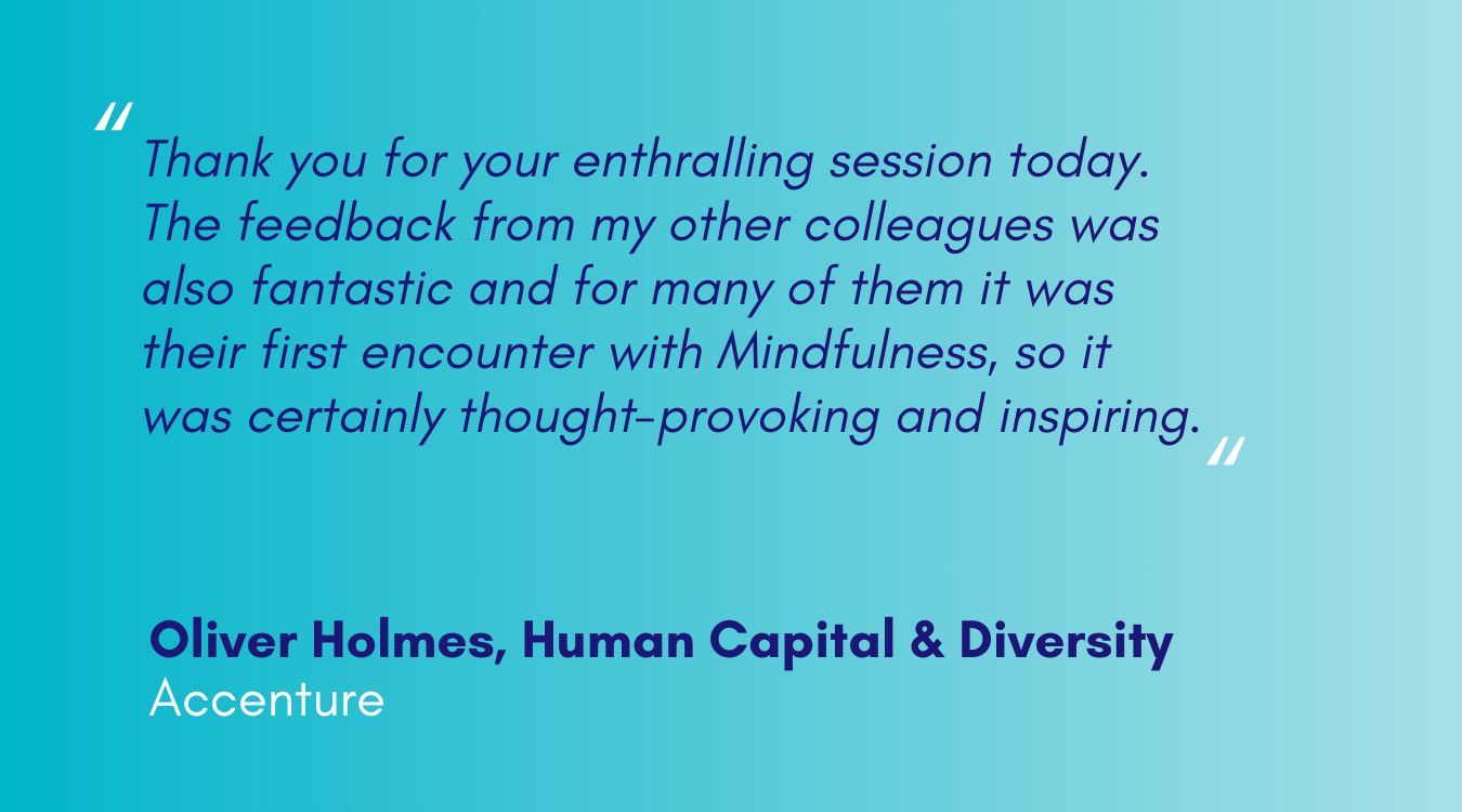 Workshop testimonial The Conscious Professional from Accenture