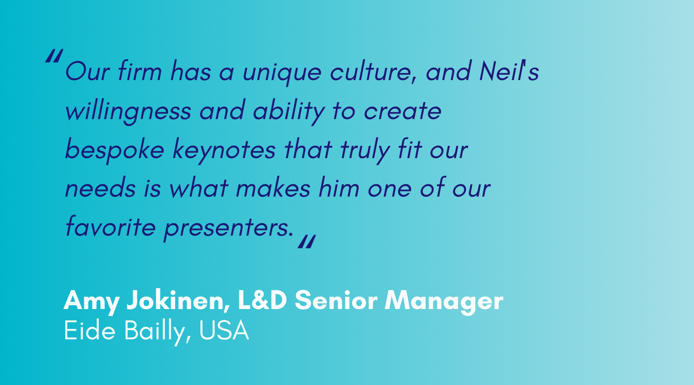 Keynote Testimonial for Neil Seligman from Eide Bailly