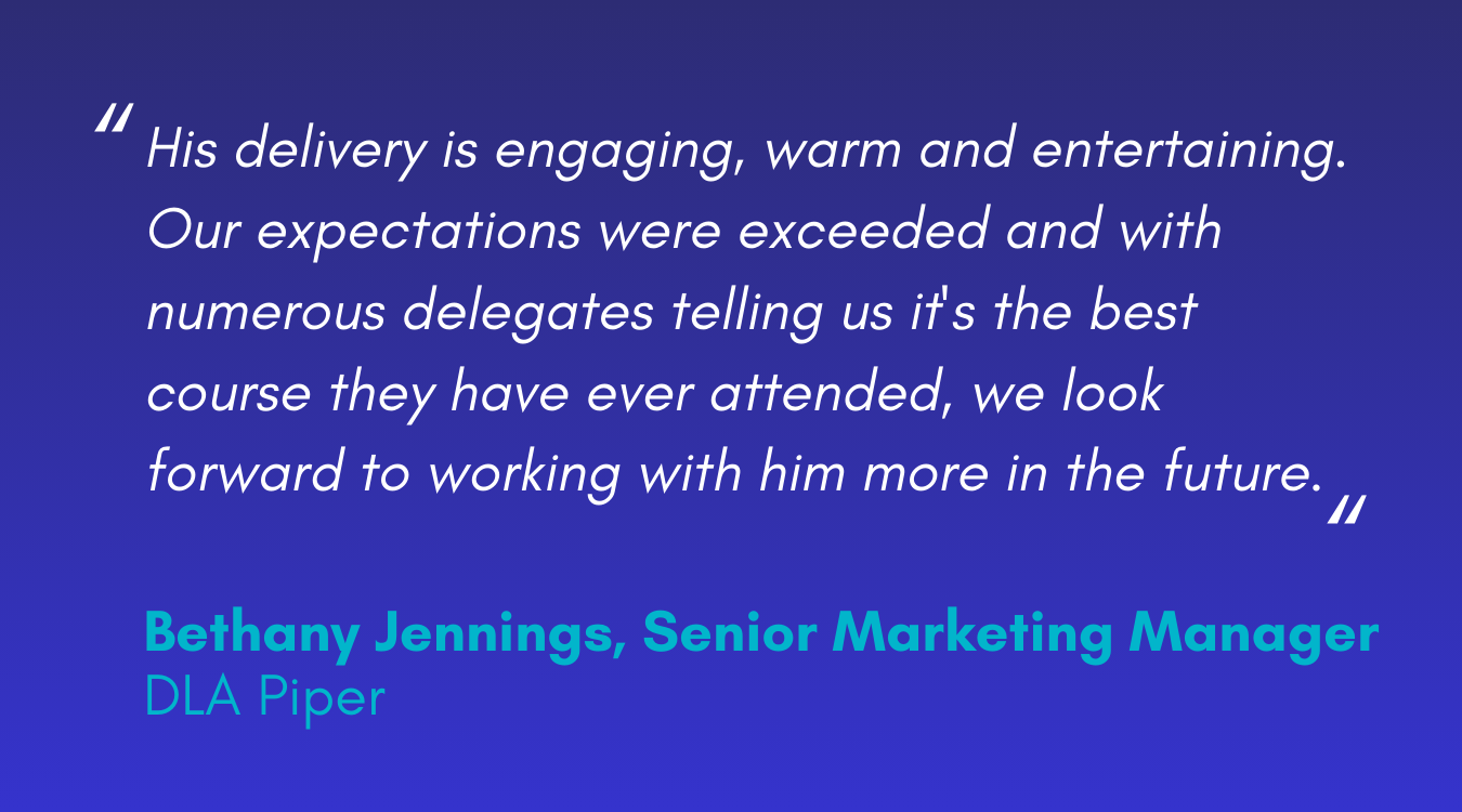 Keynote Testimonial for Neil Seligman from DLA Piper